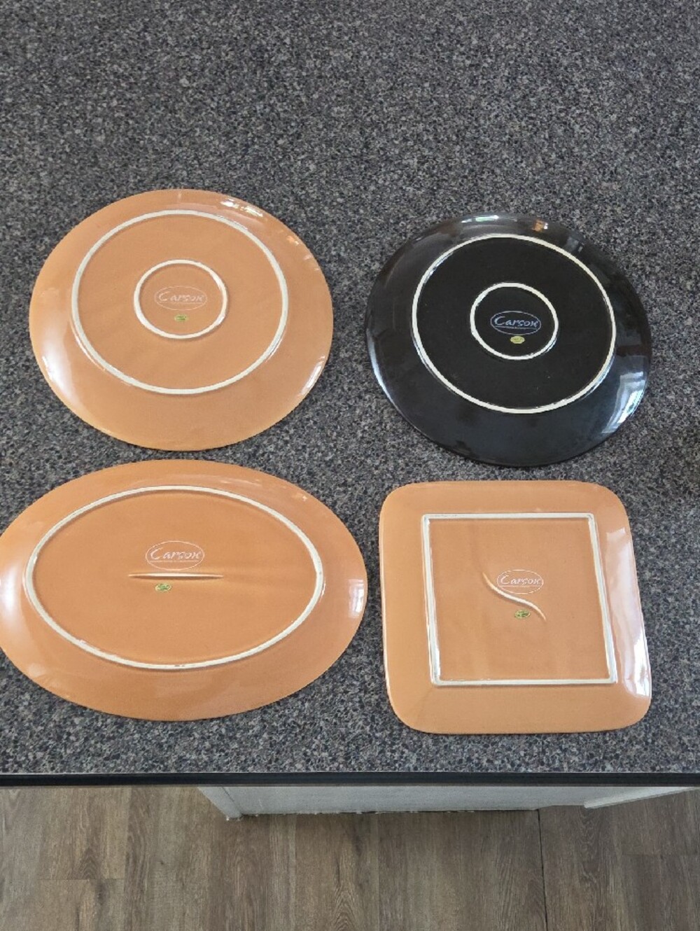 Set of 4 Rustic Family Decorative Plates - Neutral Brown & Cream - Picture 10 of 12